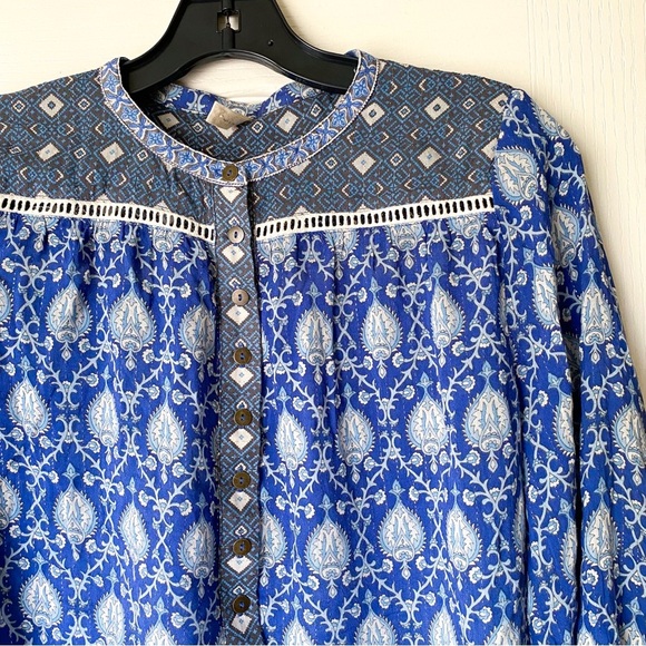 Spell & The Gypsy Collective Oracle Blouse Indigo Blue Boho Bohemian Small EUC - Picture 4 of 8